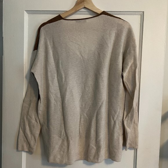 Madewell two-tone colorblock scoop neck sweater - Picture 5 of 6